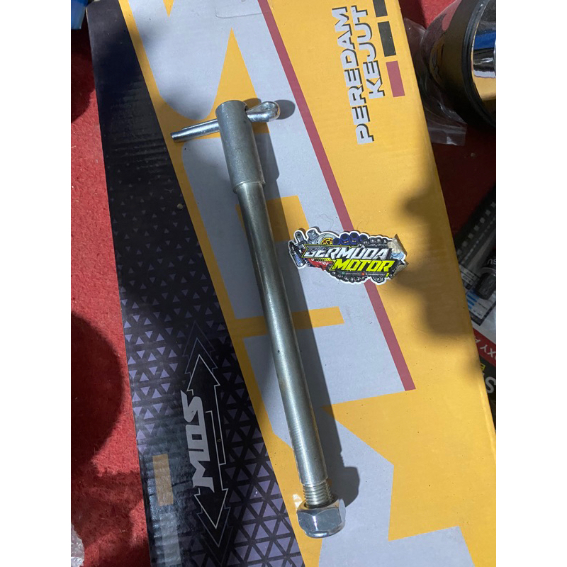 as roda depan shock ninja R SS RR Nos bahan besi as roda ninja as 15mm