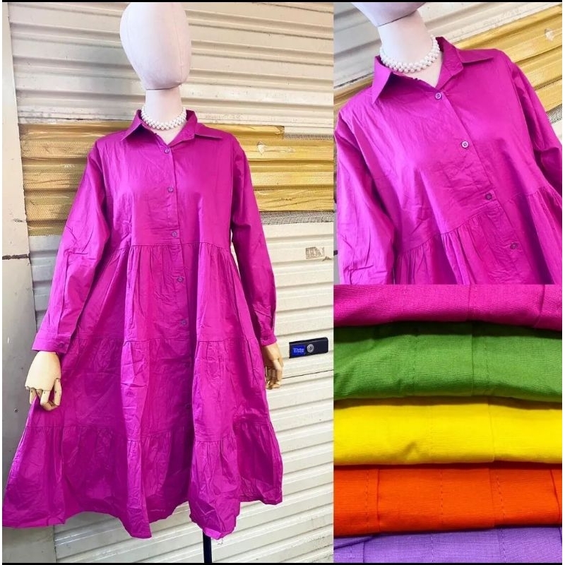 Bisa COD - Tunik Midi katun Poplin XXL jumbo
