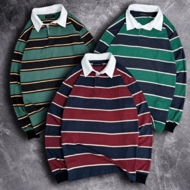 Polo Rugby Shirt Lengan Panjang Pendek Second Vintage