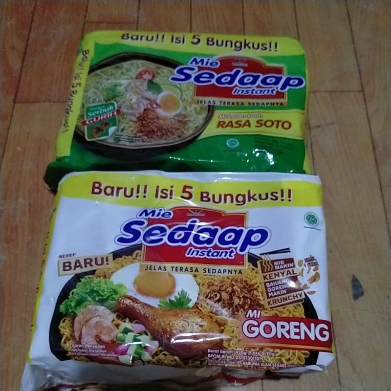 

SEDAAP GORENG DAN SOTO ISI 5 Bungkus