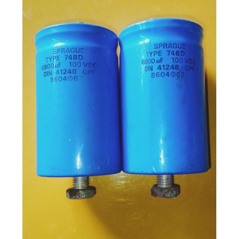 elco 6800uf 100v tinggi 10.5cm biam 6.5cm original bekas