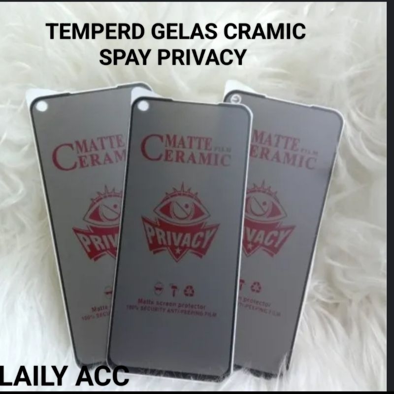 ANTI GORES TG CERAMIC MATTE SPY REALME 6PRO TEMPERED GLASS PRIVASY
