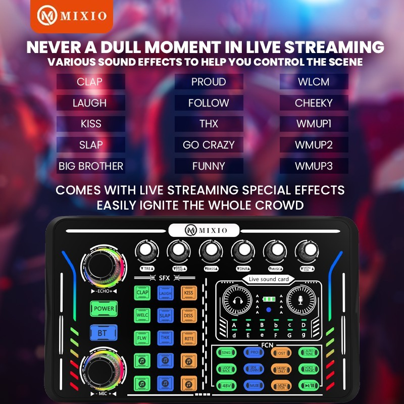 MIXIO TL-18 48V PAKET Soundcard Mikrofon Live Streaming Premium Series