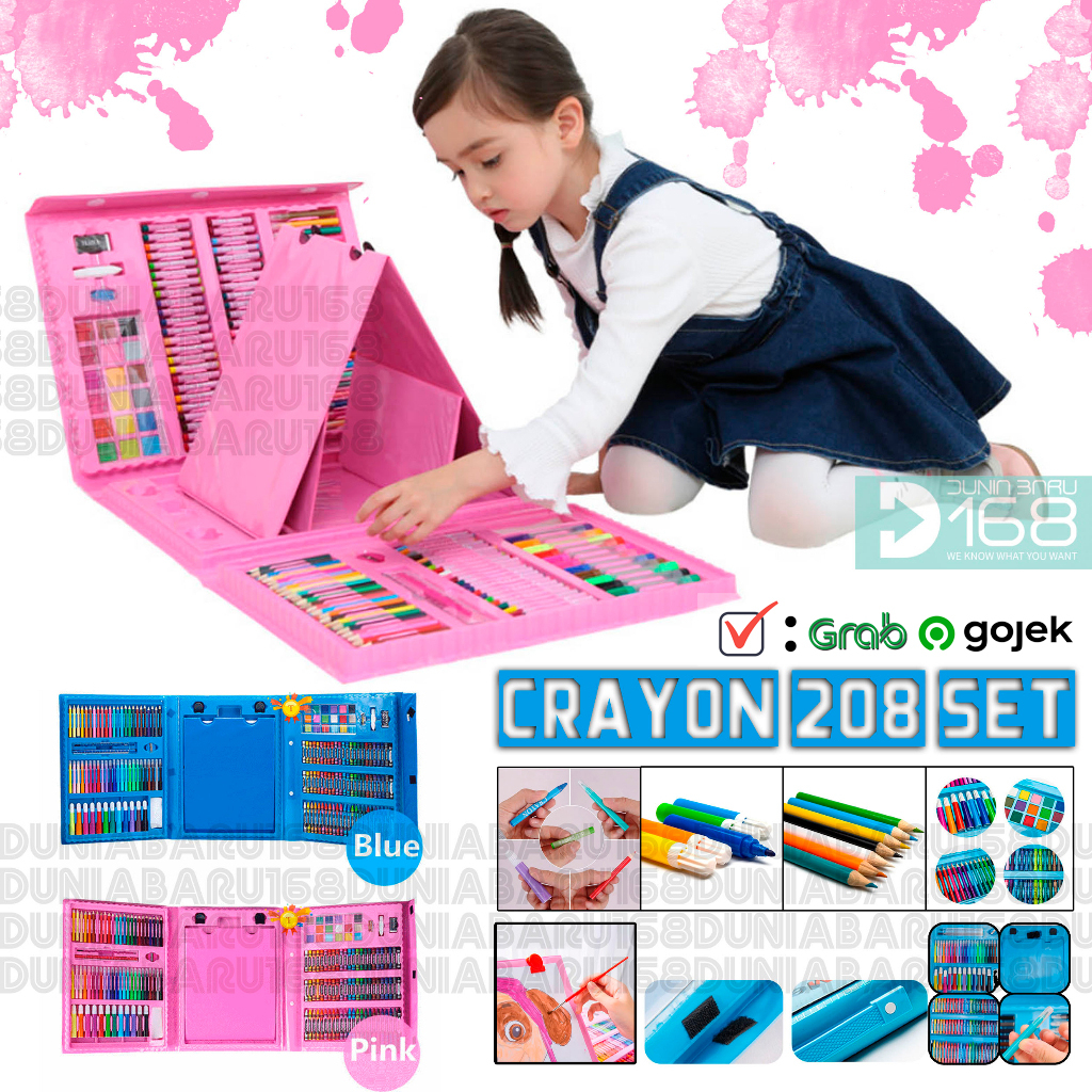 

Crayon 208 set / Crayon Set / Crayon art Set / Crayon 150 set / krayon set lengkap