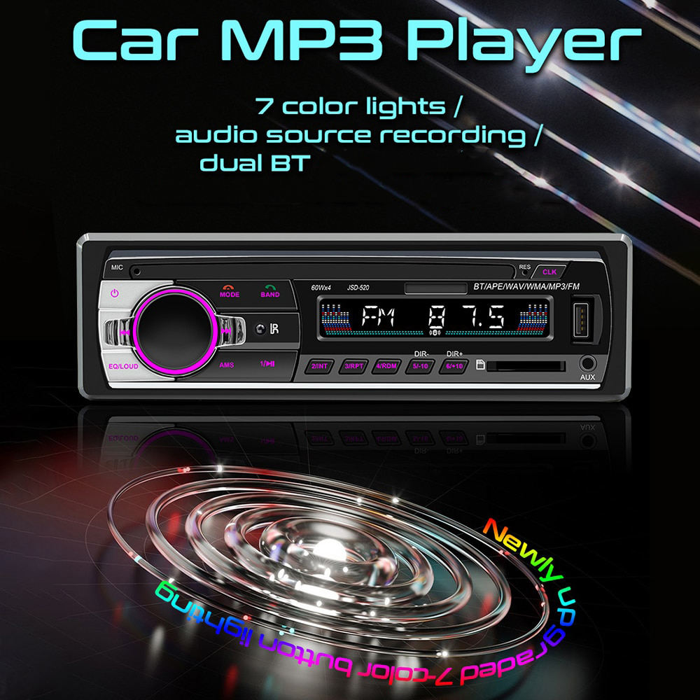 COD Tip Tape Audio Mobil Head Unit Single Din MP3 Player Bluetooth Receiver Power Radio Audio Car