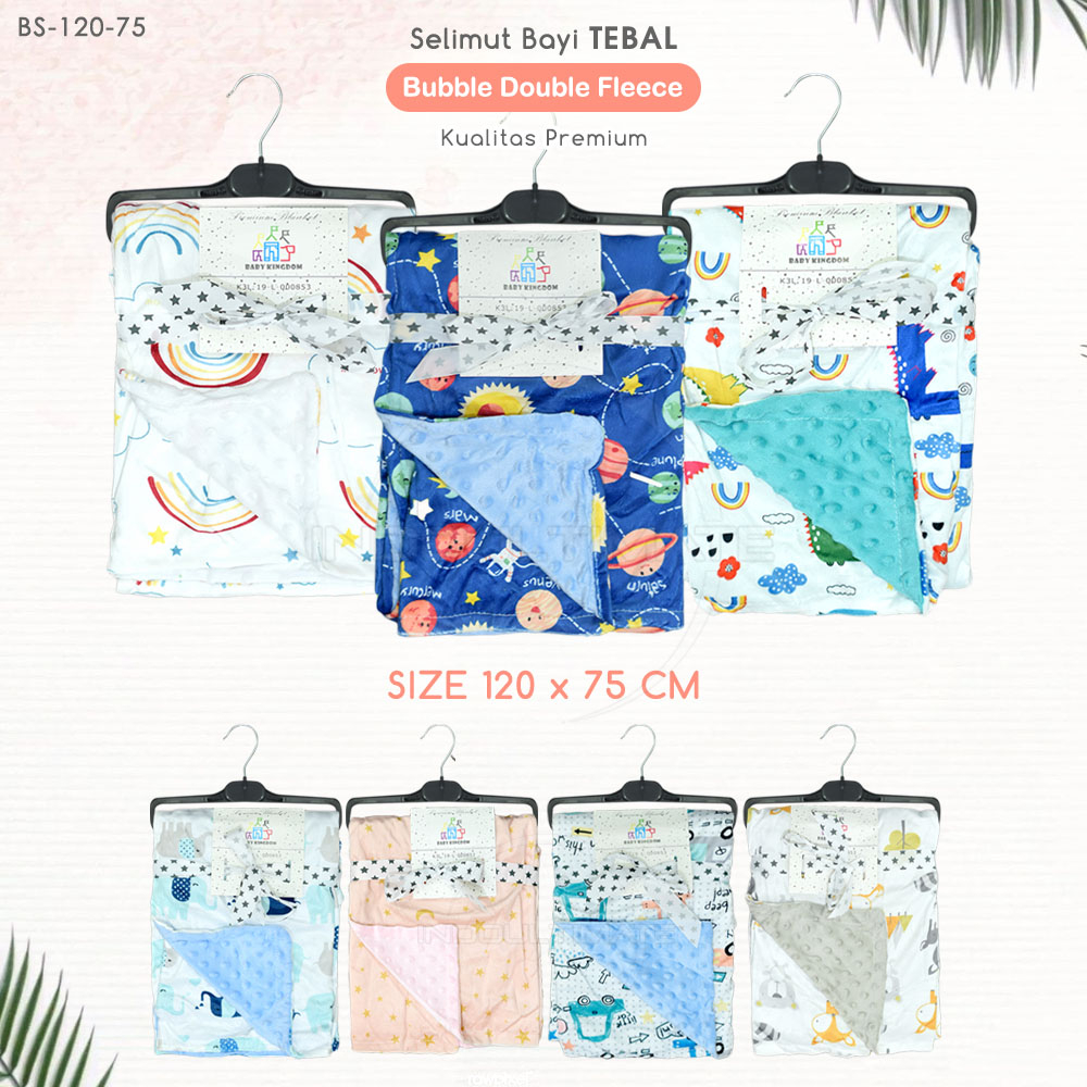Selimut Bayi Baru Lahir Perempuan Laki-Laki BS-059 Selimut Tidur Bayi Lembut Bulu Halus Double Flace