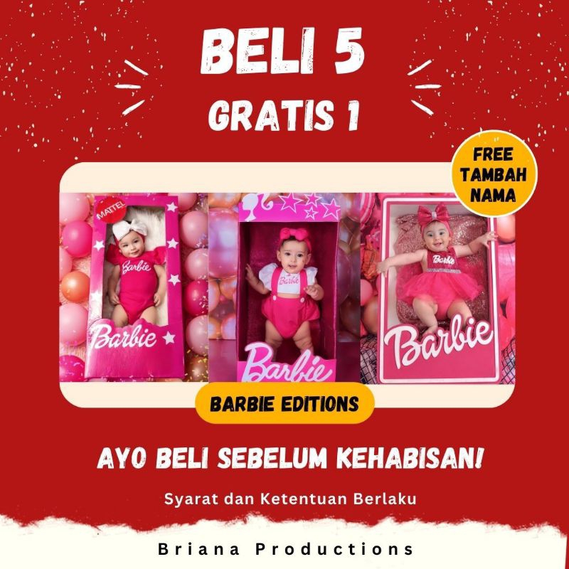 Jasa Edit Foto Anak Bayi Newborn Balita Ala Studio Perempuan Barbie Edition - Briana Productions