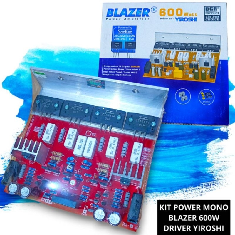 Kit Power Mono Blazer 600W Driver Yiroshi Amplifier BEL BGR Ori