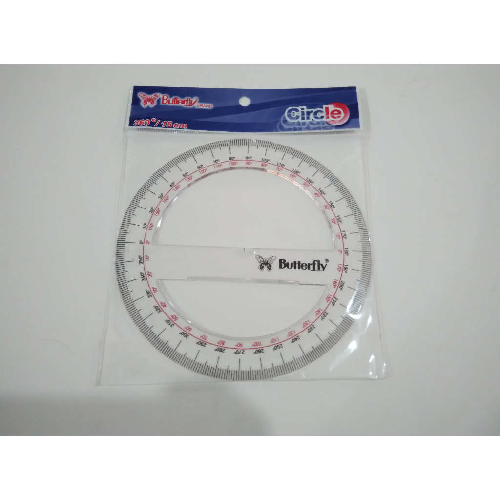 

Penggaris Busur Butterfly 360 derajat 15 cm