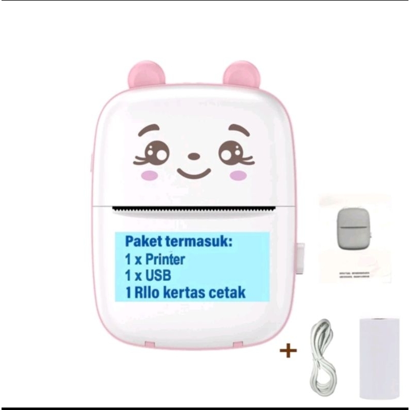 (Barang Spot) COD MINI THERMAL PRINTER BLUETOOTH PRINTER PORTABLE TANPA TINTA THERMAL