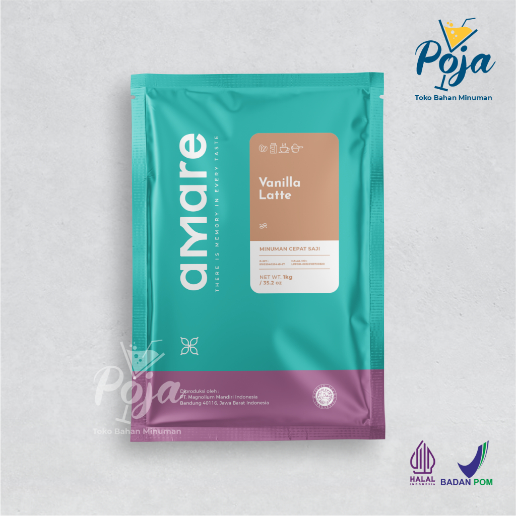 

Bubuk Minuman Premium Vanilla Latte Amare Kemasan 1kg