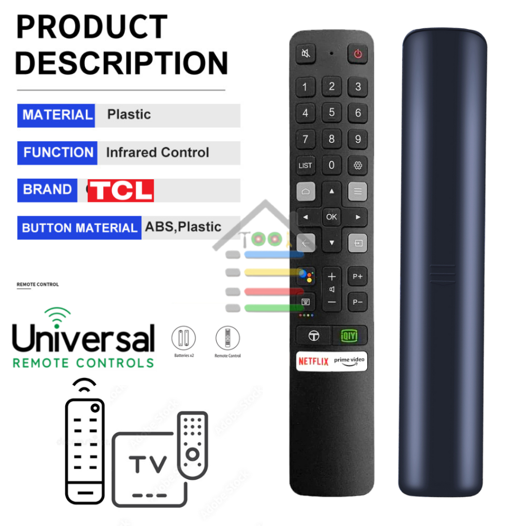 REMOTE TV TCL LCD LED SMART TV IQIY
