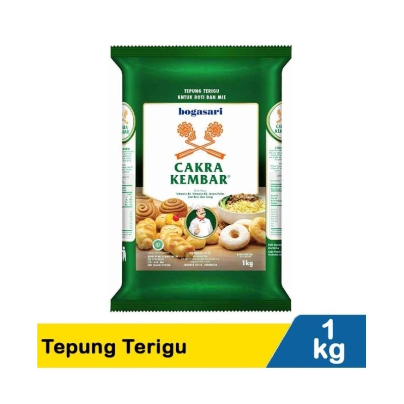 

Cakra Kembar Tepung Terigu Bogasari 1kg