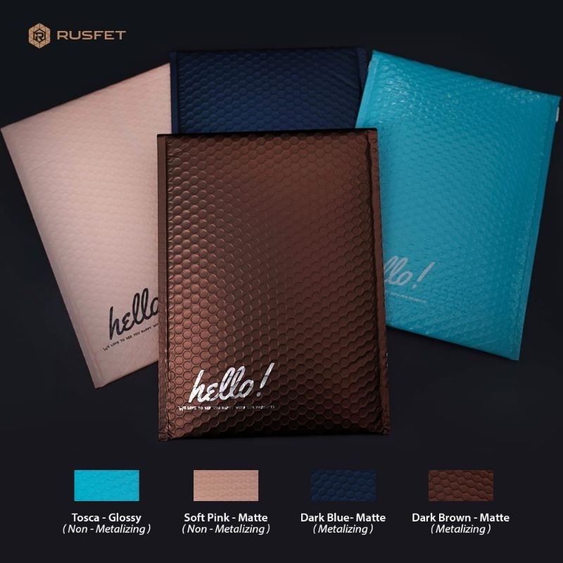 AMPLOP BUBBLE MAILER  ENVELOPE HELLO SERIES RUSFET PREMIUM