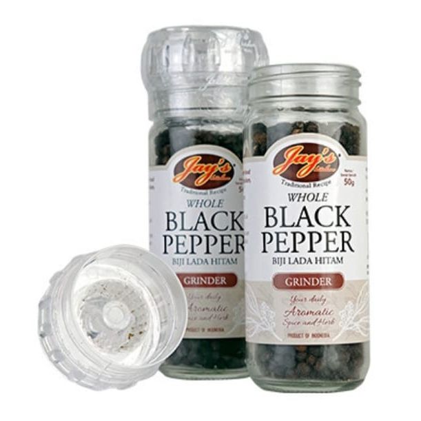 

JAYS WHOLE BLACKPEPPER GRINDER / BIJI LADA HITAM 50GR