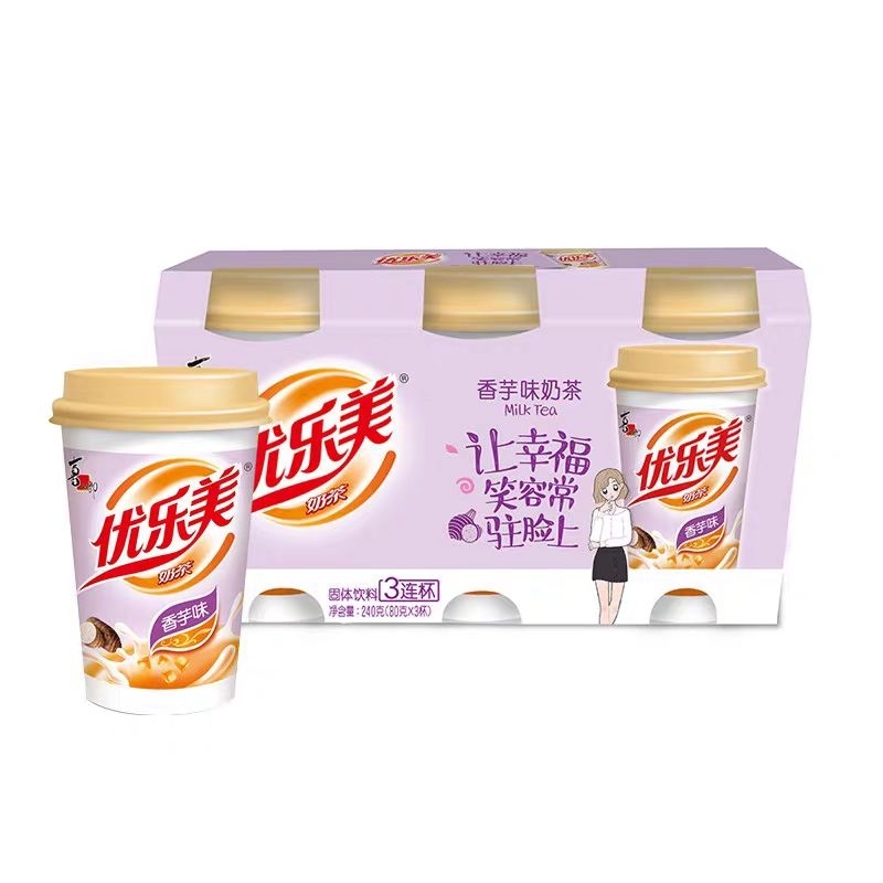 

mil tea nata de coconut taro 240gr*3 cup 优乐美香芋椰果奶茶240克*3杯