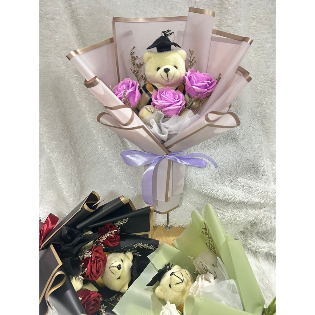 

(Ready Stock) FREE PACKING Bouquet / Buket Boneka dan BUNGA SABUN untuk Wisuda / Hari Ibu / Ulang Tahun / Hadiah / Anniversary / Valentine / Hari Guru