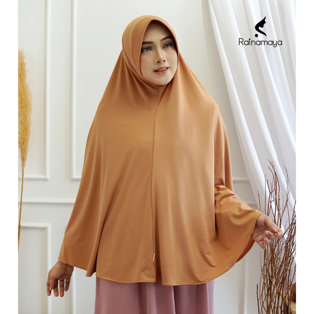 Hijab Khimar Bergo Hamidah Jumbo XL Spandek Jersey | Jilbab Bergo Simple Pad XL Spandek Jersey | Ker