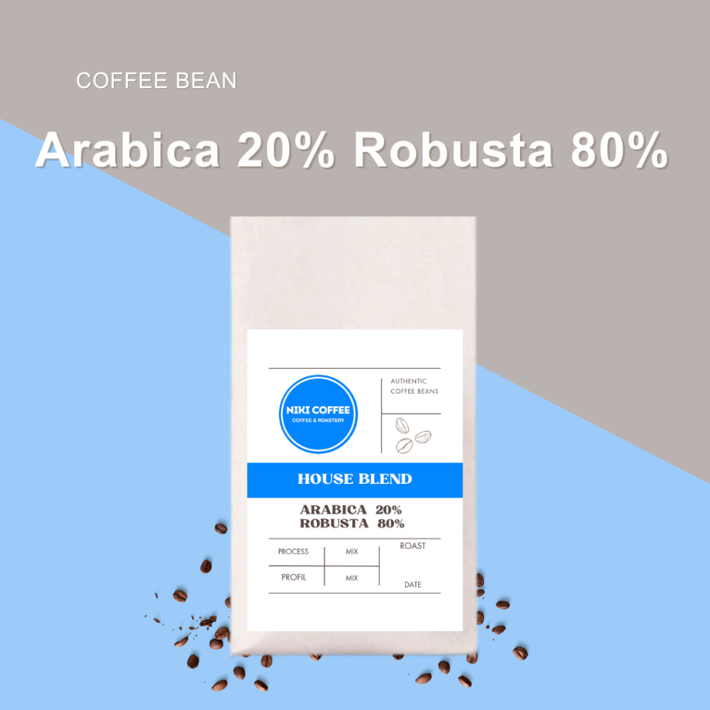 

Kopi House Blend Niki (Arabica 20% Robusta 80%) 500 gram