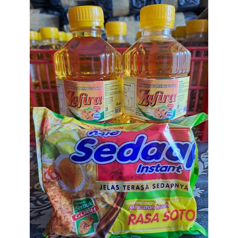

Minyak Goreng Zafira 2 Botol 500ml,Sedap Kuah 1 pcs