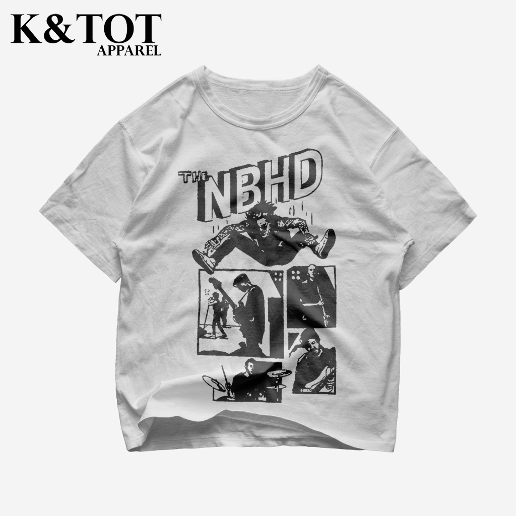 KNTOT - KAOS BAJU THE NBHD NEIGHBORHOOD BAND | TSHIRT OVERSIZE VINTAGE PUTIH BOOTLEG - PRIA WANITA D