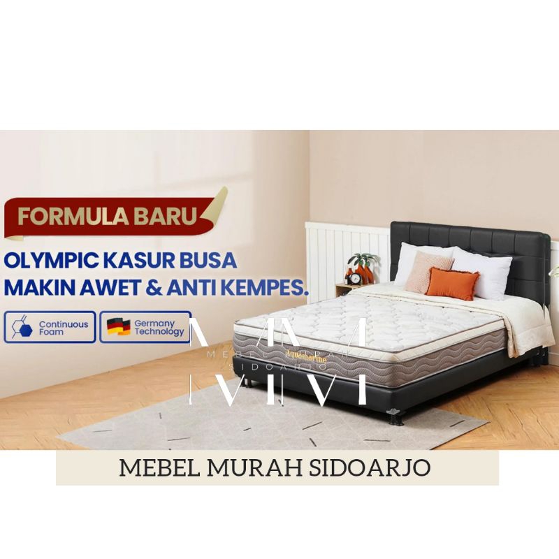 Kasur Busa Olympic Aquamarine Single Size Queen Size King Size 90 x 200 120 x 200 160 x 200 180 x 20