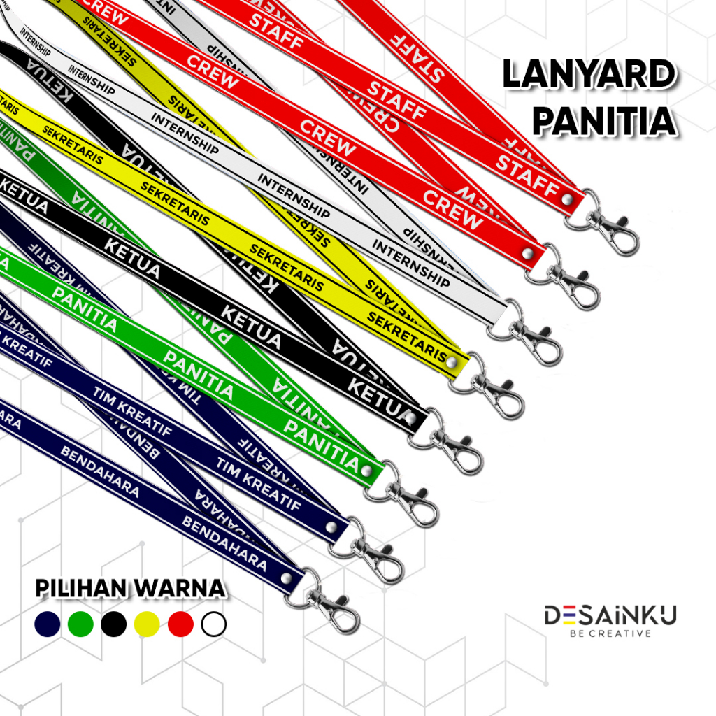 

READY STOCK LANYARD KEPANITIAAN / PANITIA / STAFF / CREW / KETUA / SEKRETARIS