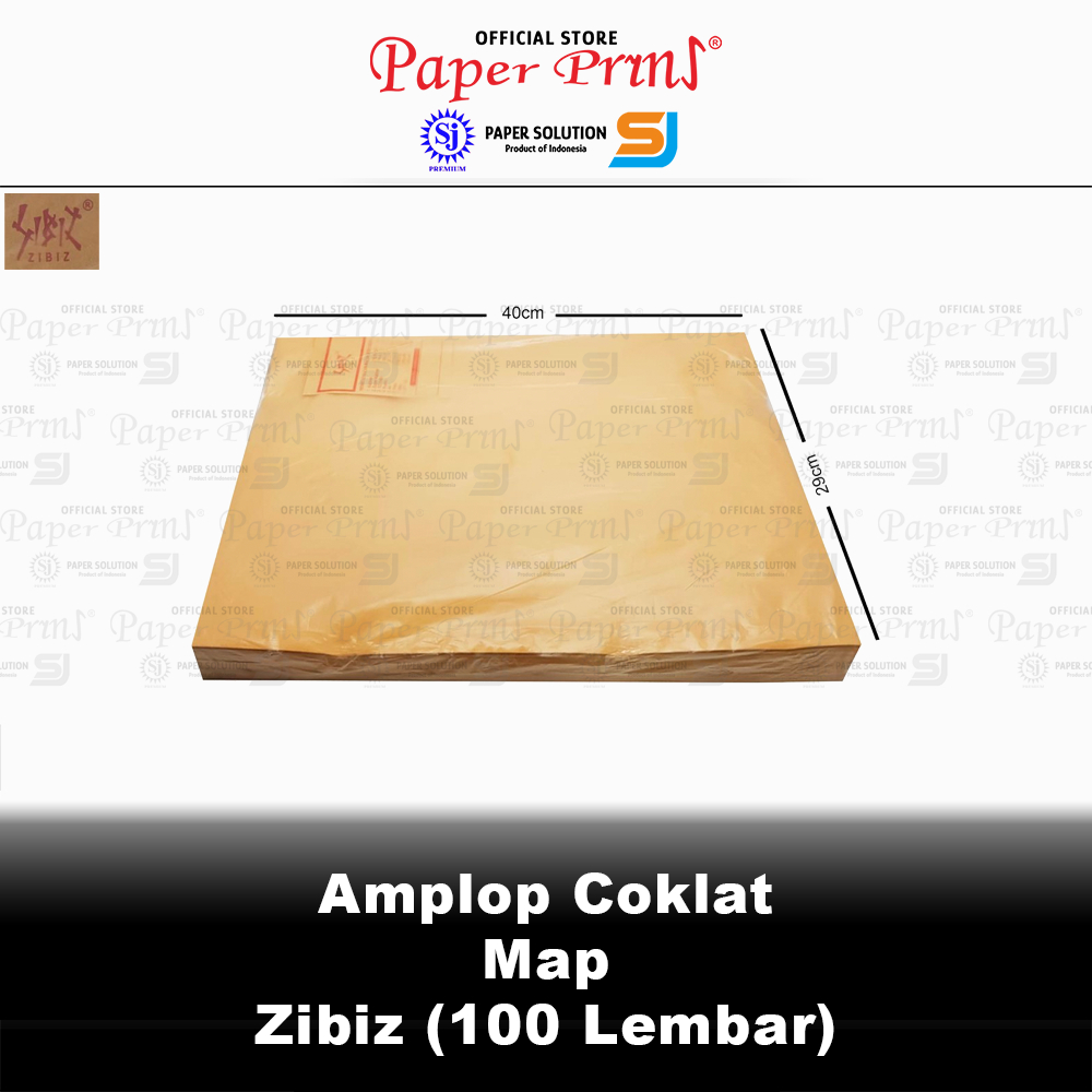 

Amplop Coklat Map Zibiz - 1 Pack isi 100 Lembar