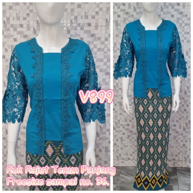 *READY WARNA BARU* Rok Rajut Motif Tenun V899