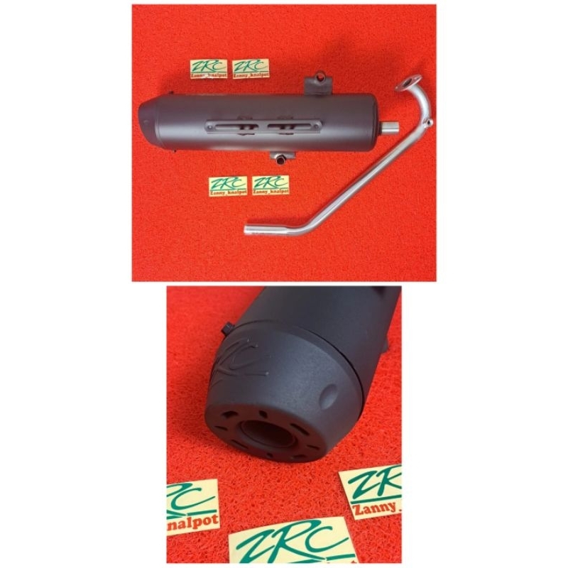 Knalpot Vario 160 model muffler hitam standar racing ZRC zanny knalpot