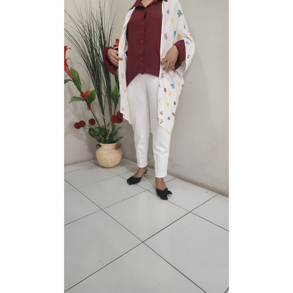 Kiyowo Outer / Outer Scarf Wanita / Cardigan Rayon