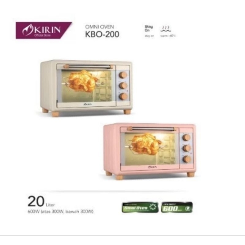 OVEN / TOASTER KIRIN KBO-200 / KBO 200 [20 Liter / 600WATT ] Low Watt
