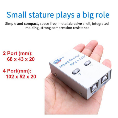 Auto Switch Usb Printer 2 Port 2Port 4 Port Sharing Switcher USB 2.0 Printer Kable Manual Otomatis