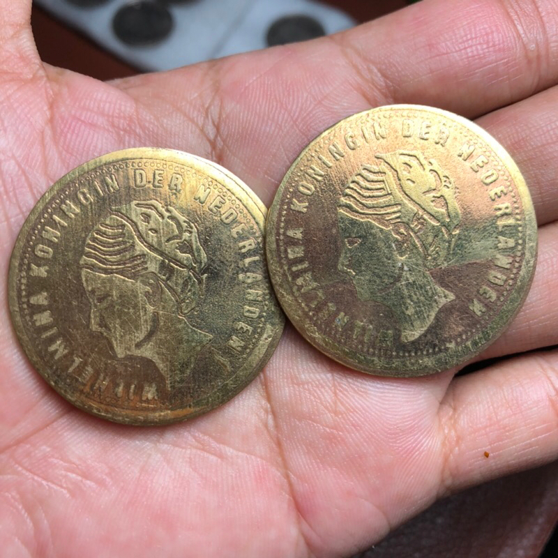 Koin Kuno Wilhelmina 2,5 G 1919 2 keping