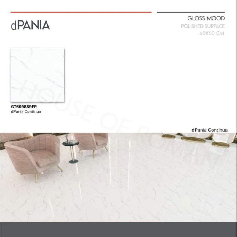 Roman Granit GT609889FR dPania Continua 60x60 granit glossy motif sambung granit glossy murah lantai
