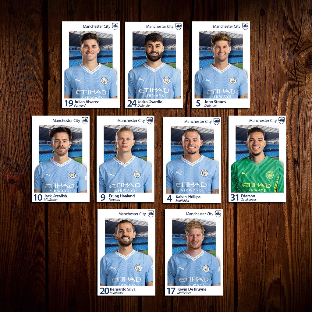 Polaroid Mini Poster Bola Man City 2023/2024