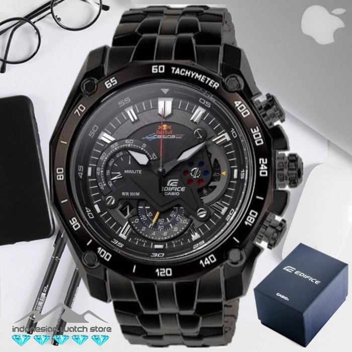 JAM TANGAN CASIO EDIFICE EF 550BK RBSP - ef550 FULL BLACK GARANSI 1 TAHUN