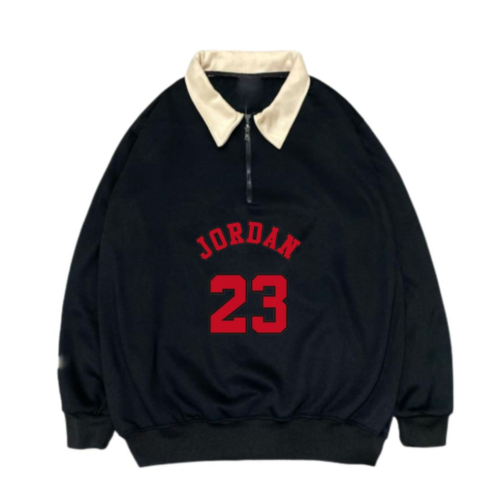 Jordan 23 Jacket Sweater Crewneck Vintage Halpzif Black Original