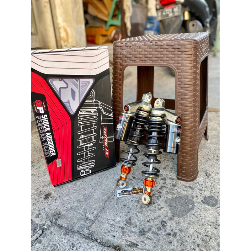 shock belakang gp series singgle klik uk 320mm warna titanium type 299 skok belakang gp series