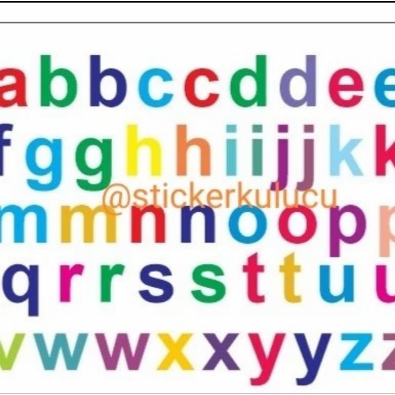 

Stiker HURUF KECIL Ukuran A5