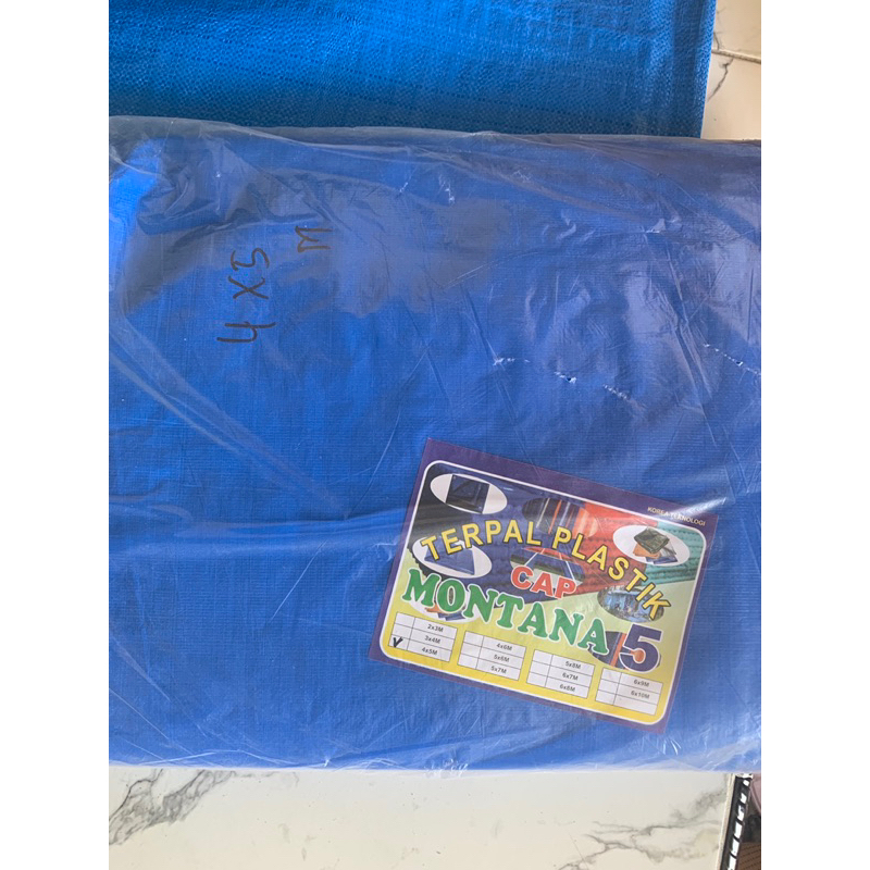 TERPAL TEBAL 4 Meter X 5 Meter MERK MONTANA SINGA MAS