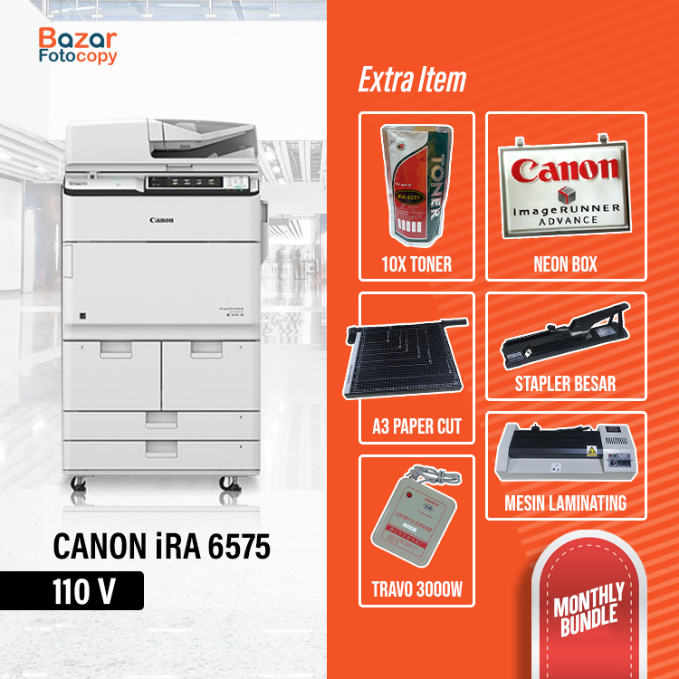 [PROMO PAKET USAHA] Mesin Fotocopy CANON iRA 6575 110 V