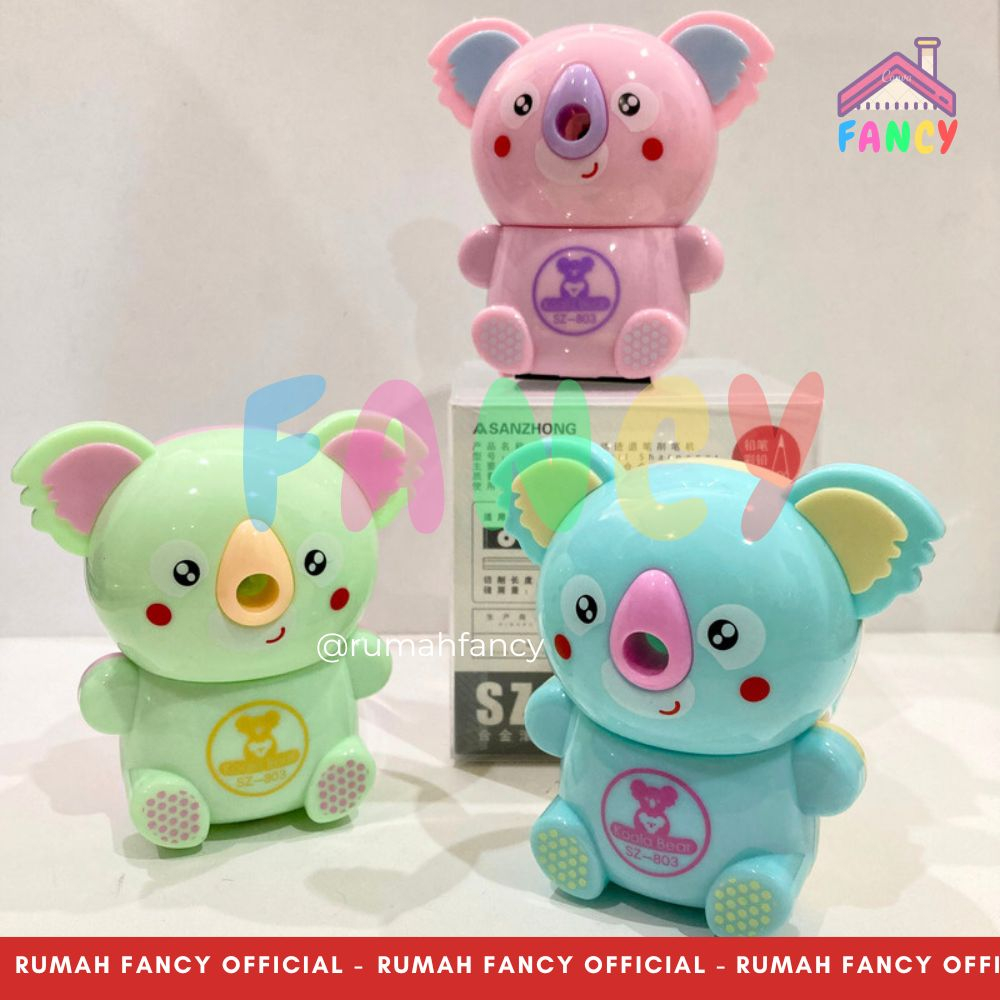 

[FREE BUBBLE + DUS] Serutan Rautan Meja Putar Fancy Karakter Anak PREMIUM Koala Cute SZ 803 Lucu Unik Murah Berkualitas