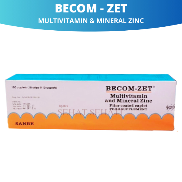Becom Zet Box Multivitamin Vitamin C 750mg/Zinc - 100 Tablet