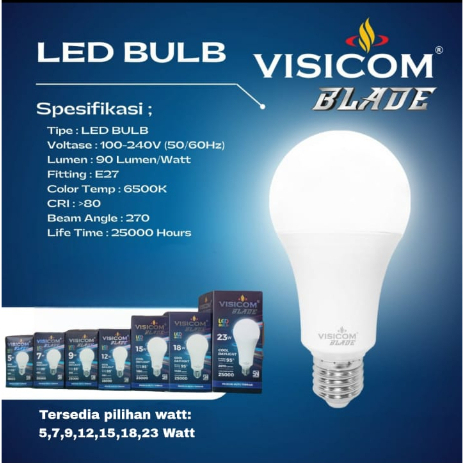 Lampu LED BULB VISICOM BLADE | Lampu LED Asli 100% original anti pecah