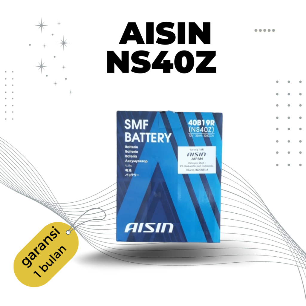 Aki Mobil Mitsubishi T120SS (old) NS40Z (38B20R) Aisin Aki Kering