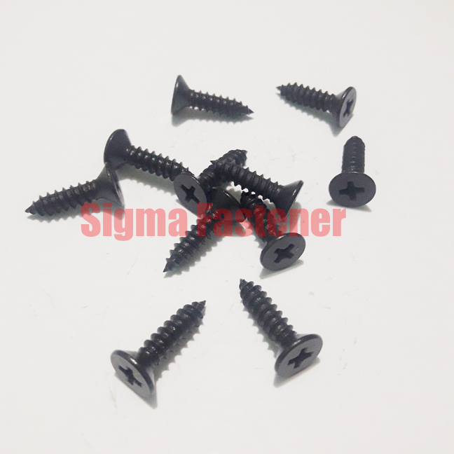 Sekrup FH+ Hitam 10x5/8"