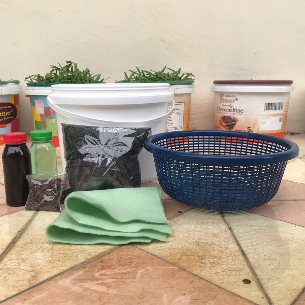 Hdiroponik Kit Kangkung Mini / Paket Hidroponik / Paket Hidroponik Kangkung / Set Hidroponik