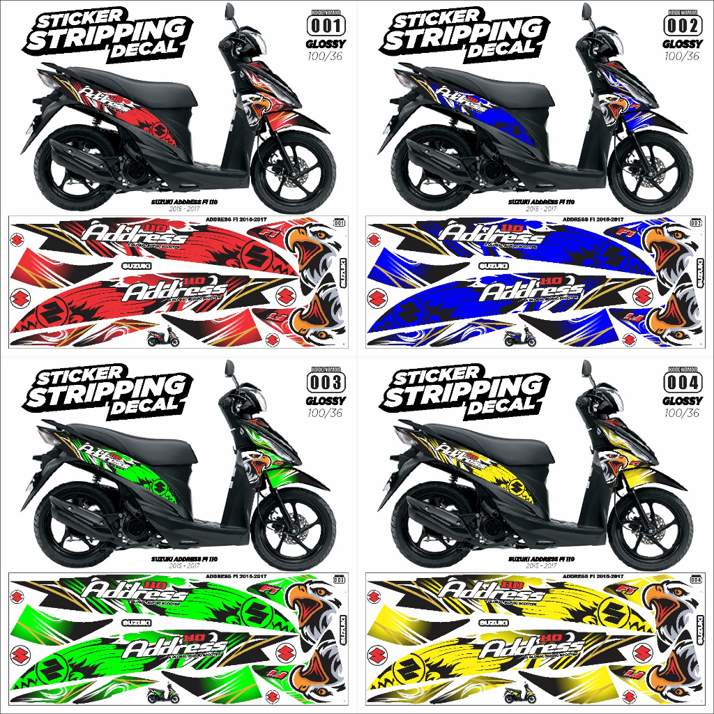 STRIPING STIKER SUZUKI ADDRESS FI 110 ADRES / DECAL / STICKER / STR / SUZUKI ADDRESS
