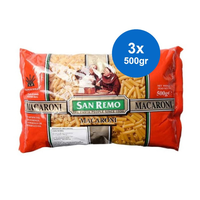 

San Remo Pasta Macaroni 3 x 500 gr